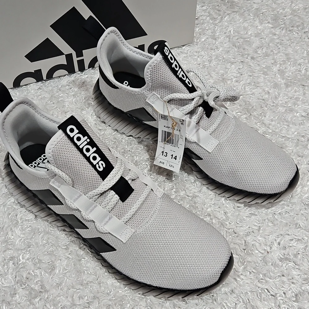 Men's Adidas Kaptir 3.0 Two-toned Light Gray And Black Sneakers